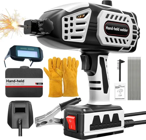 Vista 9 de Máquina de soldadura portátil soldadora de mano – Inversor IGBT de 110 V 20-120 A Pistola de soldadura de mano Soldadora Portatil se adapta a