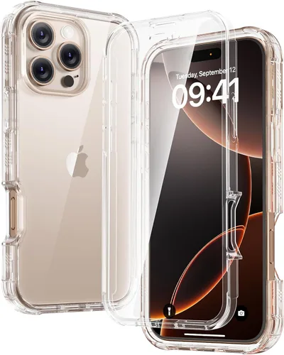 Vista 137 de Carcasa Diaclara diseñada para iPhone 12/12 Pro, carcasa completa resistente con protector de pantalla táctil y antiarañazos integrado, carcasa Azul