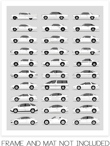 Vista 2 de Idea Network Póster hecho a mano compatible con Pontiac Print for Best of Pontiac (Fiero, G8, Solstic, Firebird, GTO, Grand Prix, Sunfire)