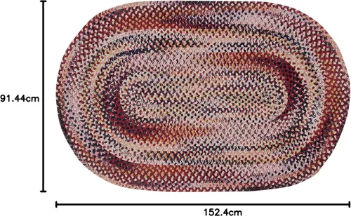 Vista 50 de Better Trends Alfombra trenzada degradada, ovalada, reversible y duradera, 100% algodón suave, ideal para cocina, sala de estar, dormitorio, tapete