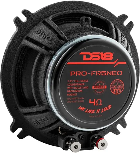 Vista 8 de DS18 PRO-FR5NEO Altavoz de rango completo de 5.25" - Cúpula de aluminio plateado, 400W máx, 200W RMS, 4-Ohms, rejilla incluida, imán de neodimio