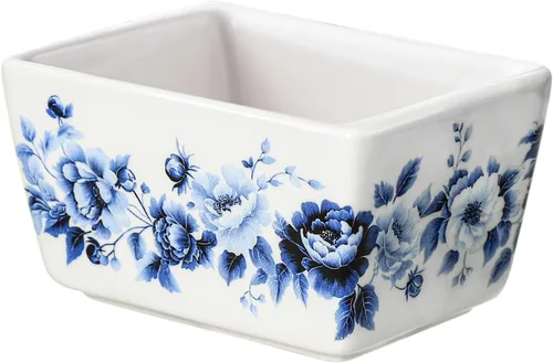 Vista 10 de Sizikato Tazón de la bolsa de té del sostenedor del paquete del azúcar de la porcelana blanca pura, 5 onzas