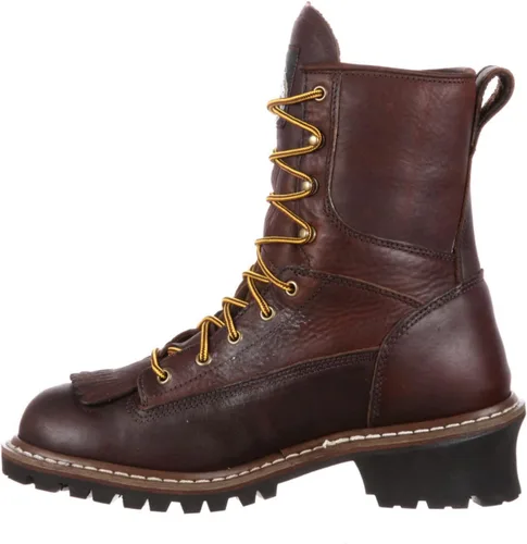 Vista 7 de Botas de trabajo impermeables para hombre Georgia Boot con cordones de punta a punta Marrón (Soggy Brown)