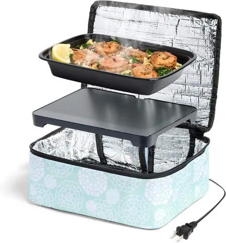 Vista 8 de HOTLOGIC Mini lonchera térmica - Calentador eléctrico portátil de alimentos para hombres y mujeres - Ideal para el trabajo, la oficina
