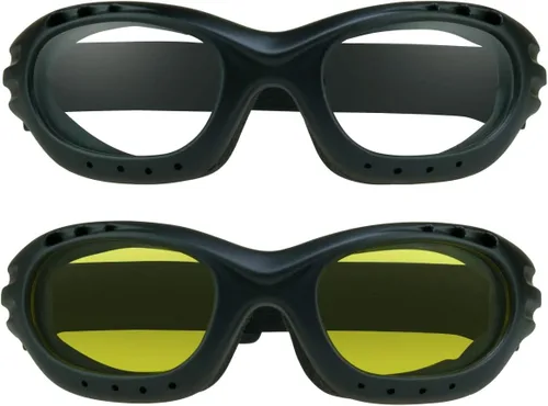 Vista 20 de Bikershades Gafas de Seguridad para Motocicleta para Hombre y Mujer. Lentes Polarizadas, Humo, Azul Espejado u Naranja, Lentes Amarillos