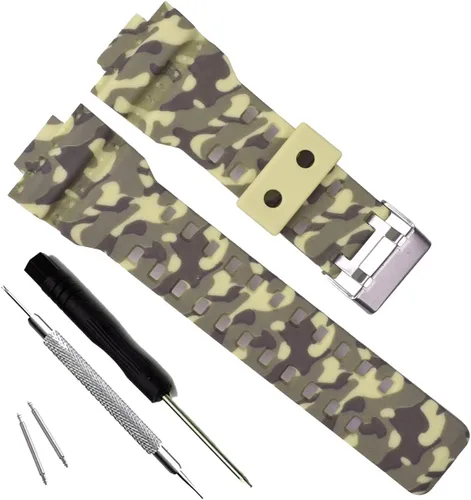 Vista 34 de My Time OliBoPo - Correa de repuesto de resina natural para reloj Casio G-Shock GD120/GA-100/GA-110/GA-100C