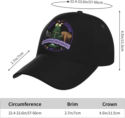 Vista 3 de Oneida Nation Gorra de béisbol para hombre y mujer, ajustable, unisex, color negro, Negro
