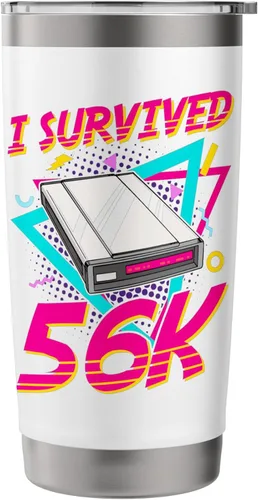Vista 3 de 90s Nostalgia Retro 90s Dial Up Internet Vintage Stainless Steel Insulated Tumbler