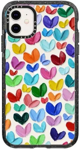 Vista 48 de Funda Impact de CASETiFY para iPhone 11 - Tiempo A Solas de Esther Kim - Negro Claro