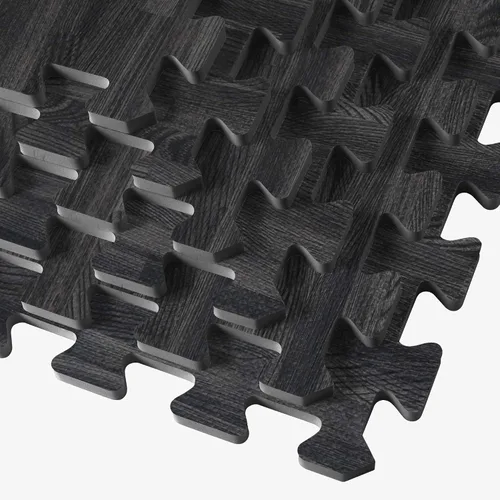 Vista 7 de Forest Floor 5/8 Inch Thick Printed Foam Tiles, Premium Wood Grain Interlocking Foam Floor Mats, Anti-Fatigue Flooring