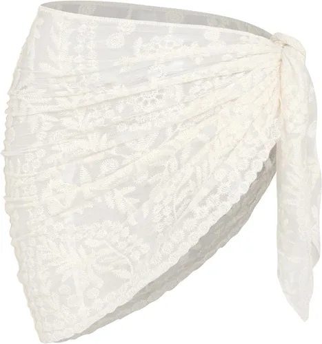 Vista 20 de ZAFUL - Pareo de mujer, pareo de playa, pareo transparente para bikini, pareo de gasa para traje de baño 0- Café
