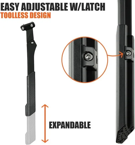 Vista 3 de BV Bike Kickstand - Soporte de bicicleta de montaña para bicicletas de 24 a 29 pulgadas, longitud ajustable, suela antideslizante