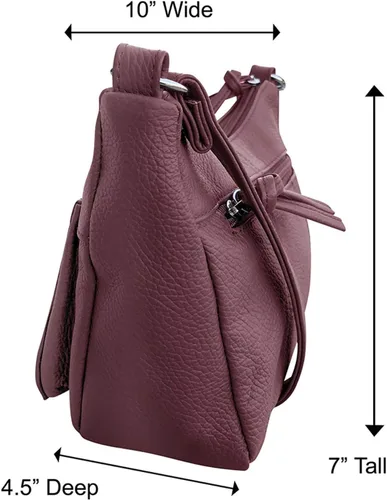 Vista 2 de Bolso de cuero de las mujeres con muchos bolsillos