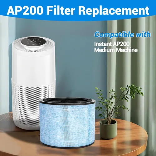 Vista 2 de Repuesto de filtro AP200, compatible con purificador de aire AP200 integral, filtro HEPA verdadero de grado H13 3 en 1 y filtro de carbón activado