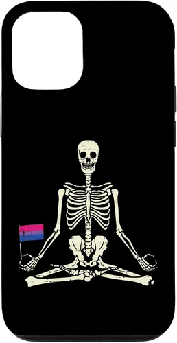 Vista 27 de Funda de regalo para iPhone 13 Pro Skeleton Yoga Namaste Bisexual Pride Flag Yogi LGBTQ Bi