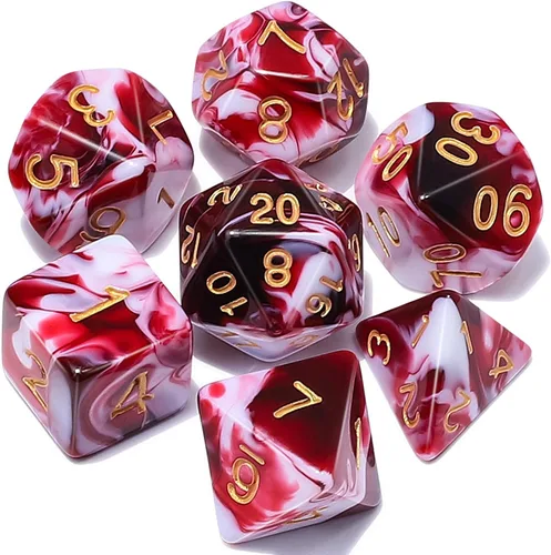 Vista 9 de CiaraQ DND - Juego de dados poliédricos con una bolsa de dados negra para juegos de mesa de rol D&D RPG MTG