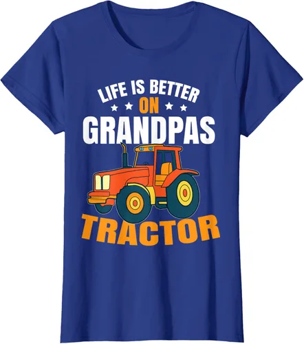Vista 82 de Life Is Better On Grandpas Tractor Kids Farm Tractor Boy Camiseta, Negro