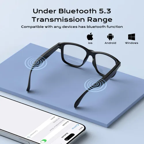 Vista 7 de Gafas de sol Bluetooth para mujer, lentes de sol fotocrómicas con luz azul, lentes de audio inteligentes para mujeres y hombres, micrófono y Lente