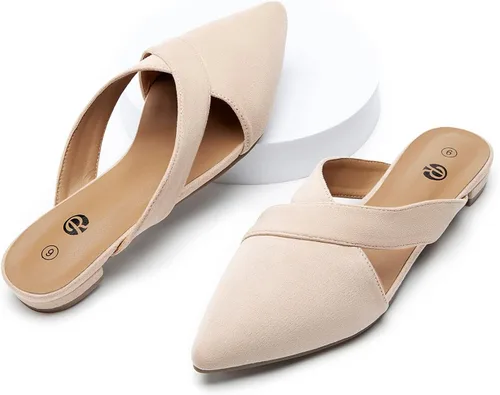 Vista 3 de Rekayla Zapatos mocasines sin espalda con punta cerrada para mujer.