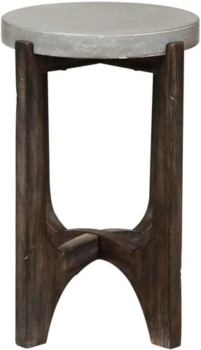Vista 5 de Liberty Furniture INDUSTRIES Mesa auxiliar para silla Cascade, 16 pulgadas de ancho x 16 pulgadas de profundidad x 24 pulgadas de alto, marrón oscuro