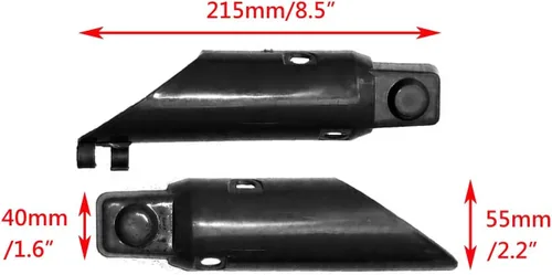Vista 6 de PRO BAT Cubierta de protección de suspensión de plástico para horquilla delantera para CRF50 XR50 Pit Dirt Bike (Negro)