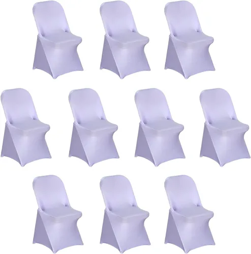 Vista 48 de Efavormart - Funda para silla plegable elástica de elastano, ajustable, para cenas, eventos, bodas, fiestas, banquetes, catering, color beige