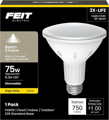 Vista 8 de Feit Electric Luz reflectora LED PAR38, 90W Eq, blanco brillante, base E26