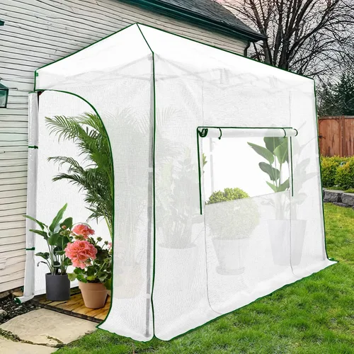 Vista 23 de EAGLE PEAK - Invernadero hexagonal desplegable de 6.6 x 6.6 pies, portátil, para plantas de jardín, para interiores y exteriores, para todo
