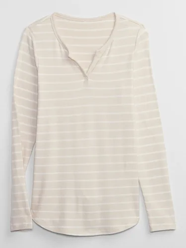 Vista 3 de GAP Women's Long Sleeve Cozy Split Neck Top Shirt