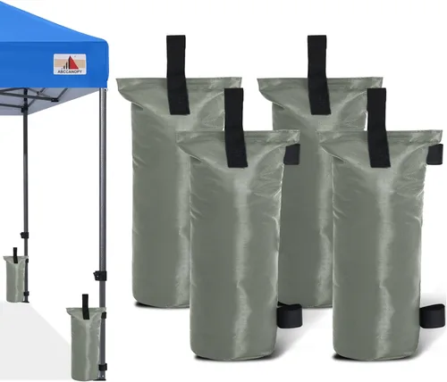 Vista 13 de ABCCANOPY - Juego de anclaje de 4 bolsas de arena de 112 libras para toldos desplegables para exteriores