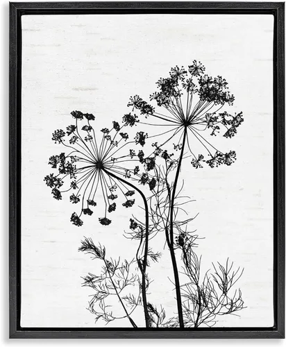 Vista 10 de Stupell Industries Variadas hierbas botánicas patrón casual de abedul de flores silvestres, diseño con letras y forro Enmarcado en blanco