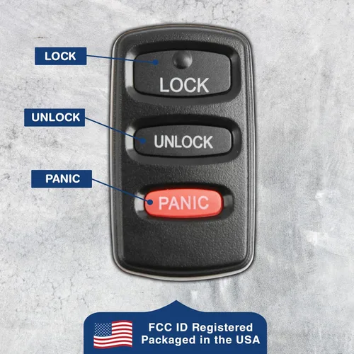 Vista 6 de KeylessOption Llavero de alarma para auto con entrada sin llave para Mitsubishi Montero, Montero Sport E4EG8D-522M-A de 1998-2006