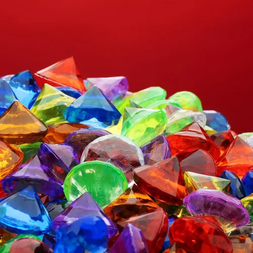 Vista 6 de Entervending Gemas acrílicas - Paquete de 21.16 oz de joyas falsas, Plástico