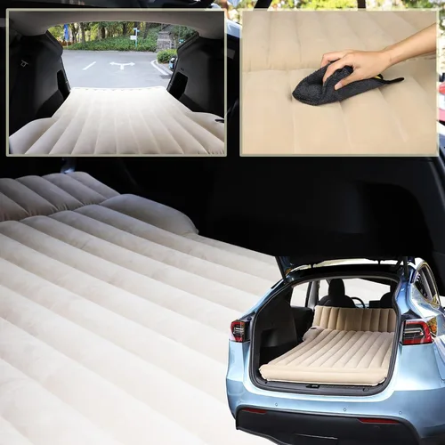 Vista 4 de Para 5 asientos Tesla Modelo Y (juniper incluido) 3 X S Colchón inflable de camping con bomba de aire para Tesla Modelo Y 3 X S Accesorios