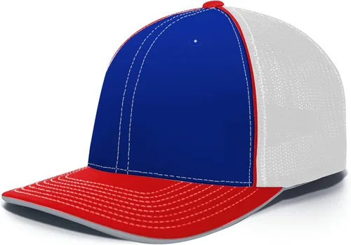Vista 12 de Pacific Headwear Gorra unisex Pacific Headwear Trucker Flexfit® para adultos Grafito/Negro/Negro