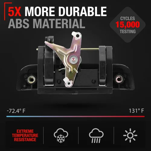Vista 3 de Reemplazo del conjunto de la manija del portón trasero – Compatible con Toyota Tacoma 1995-2004 – Ensamblaje de pestillo de portón trasero, negro