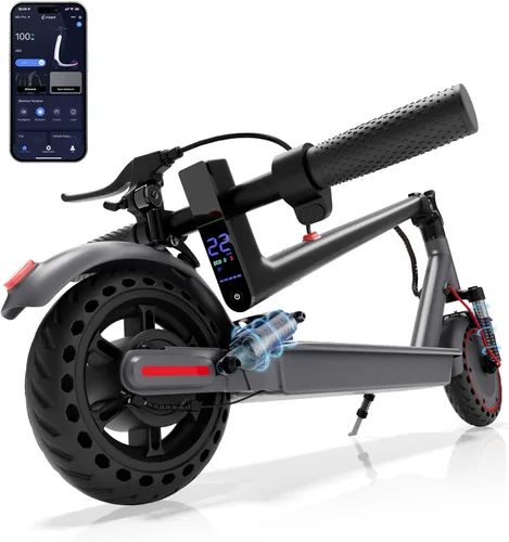 Vista 10 de Aovowheel Scooter eléctrico para adultos, plegable E Scooter Conmuting Púrpura-negro