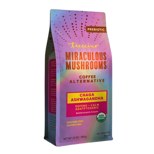 Vista 23 de Teeccino Lion’s Mane Rhodiola Café alternativo de setas adaptogénicas - Rosa - Café de setas herbal con sabor a mane de león y rhodiola, tostado