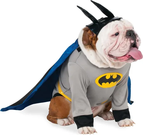 Vista 2 de DC Comics Superheroes: Disfraz de Batman para mascotas para perros o gatos por Rubies, XXL
