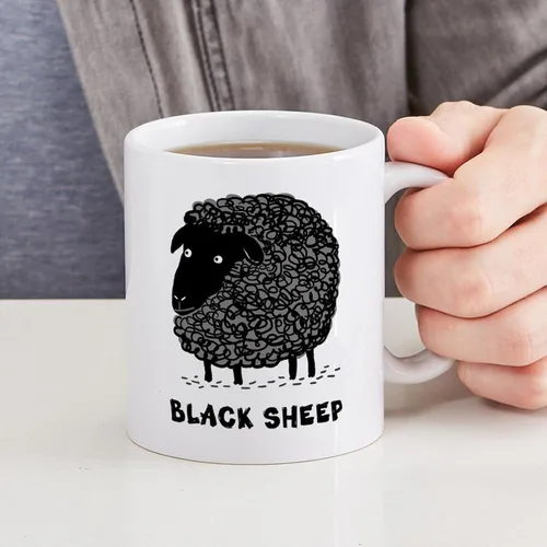 Vista 6 de CafePress Black Sheep Mug Taza de café de cerámica de 11 oz (11.0 fl oz)