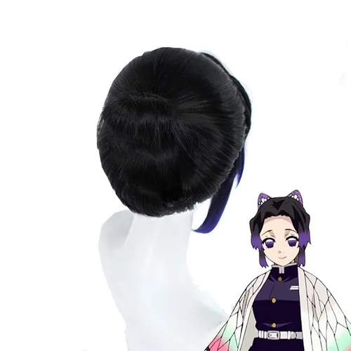 Vista 3 de SUNXXCOS Fibra de alta temperatura para hombres y mujeres para fiesta masculina, Halloween, Kimetsu no Yaiba, pelucas cortas de cosplay sintéticas
