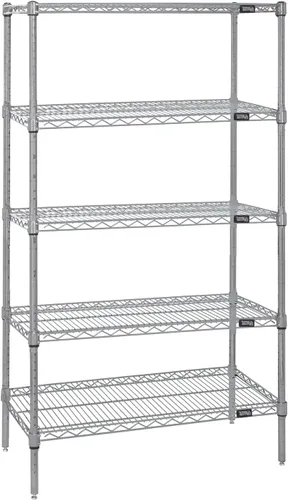 Vista 36 de Quantum Storage Systems WR74-1824BK Kit de inicio para estantería de alambre de 4 niveles de altura de 74 pulgadas, acabado negro, 18 pulgadas