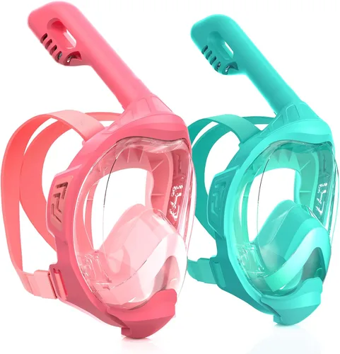 Vista 11 de Kids Full Face Snorkel Mask, Snorkeling Gear for Kids, Kids Scuba Mask and Snorkel, Diving Mask, Snorkeling Set, 180 Degree Panoramic View Anti-Fog