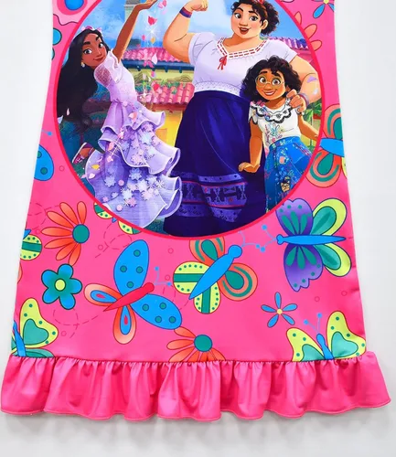 Vista 6 de AOVCLKID Little Girls Princess Dress Girls Cartoon Printed Casual Dress