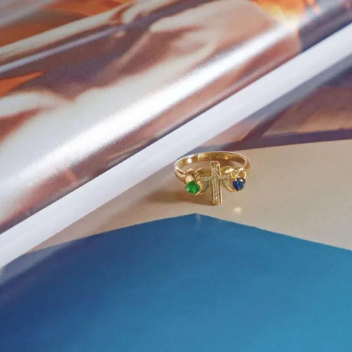Vista 5 de Anillo de pureza cristiana para adolescentes y niñas, anillos de cruz para mujeres, joyería cristiana con pulgar de amor, anillo de plata de ley