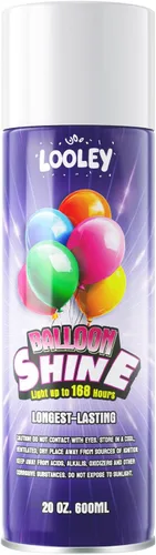Vista 8 de LOOLEY Spray de brillo para globos, 7 onzas líquidas de larga duración, aerosol de globo de alto brillo, fórmula impermeable y brillo instantáneo