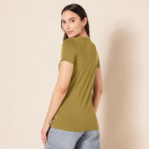 Vista 442 de Amazon Essentials Women's Regular-Fit Short-Sleeve Crewneck T-Shirt