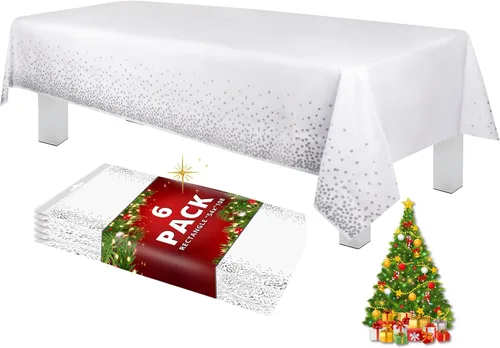 Vista 27 de Grandipity Mantel de plástico desechable de calidad prémium para fiestas con temática de globos de cumpleaños, 1 paquete, 54 x 108 pulgadas, mantel