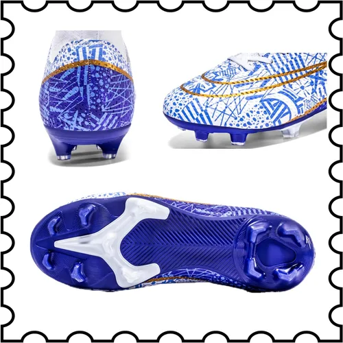 Vista 3 de Zapatos de fútbol para hombre, para exteriores, césped interior, tenis de entrenamiento de fútbol profesional, botas de fútbol atléticas