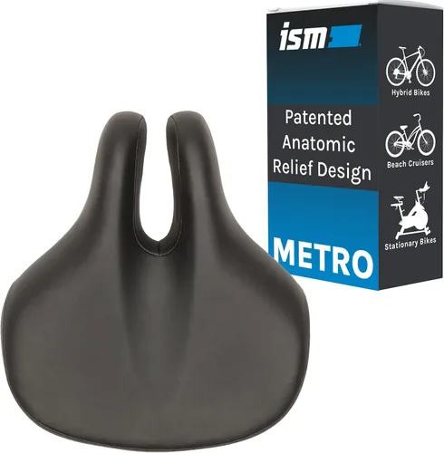 Vista 10 de ISM Comfort Series - Sillín de bicicleta sin nariz para ciclistas verticales, sillín de bicicleta de alivio anatómico para híbridos, policía